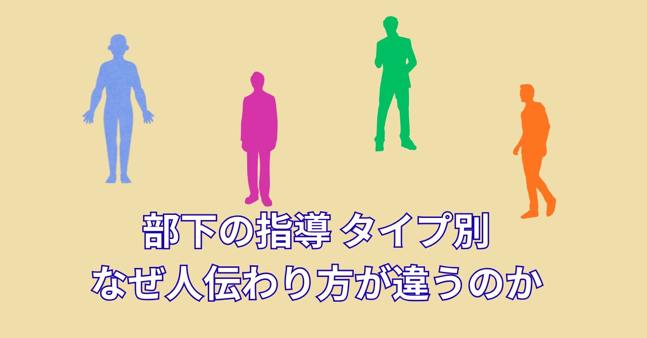 部下のタイプ別指導の基礎を示すイメージ