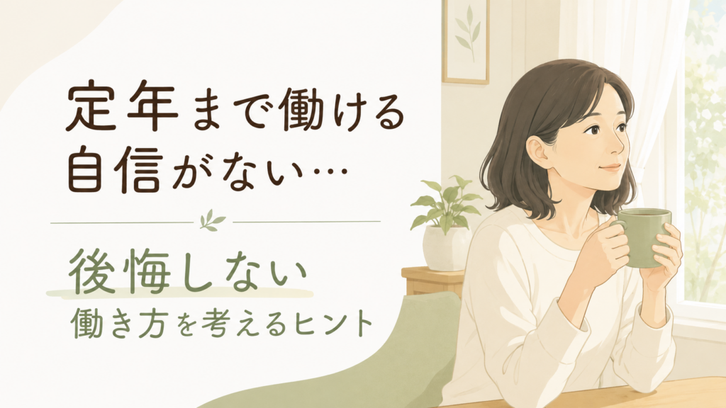 定年まで働ける自信がないと悩む40代・50代女性